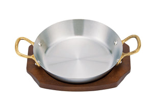 Aluminum Edison IH Pyrex, Pave Set Area Pan Suitable for all Heat Wood Base with 18 cm D 23