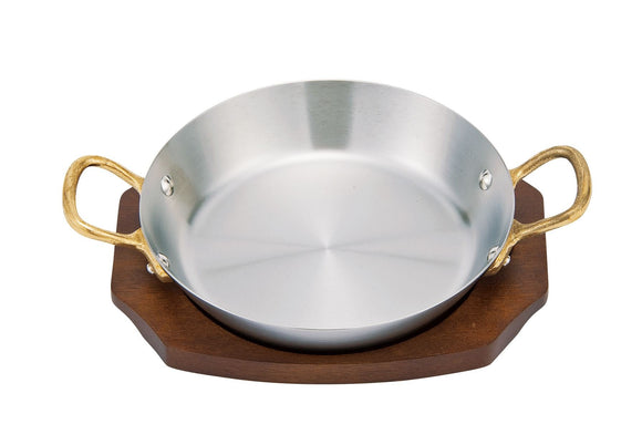 Aluminum Edison IH Pyrex, Pave Set Area Pan Suitable for all Heat Wood Base with 18 cm D 23
