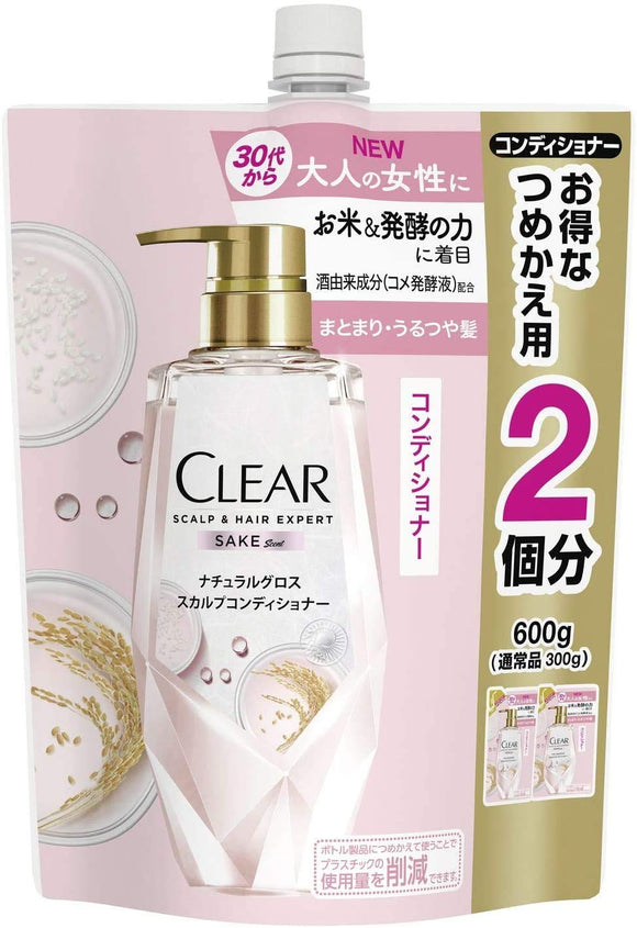 CLEAR Natural Gloss Scalp Conditioner Refill 600g