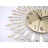 Stylish Wall Clock, Modern Design, Continuous Second Hand, Quiet, Clock, Interior Wall Clock, Gold