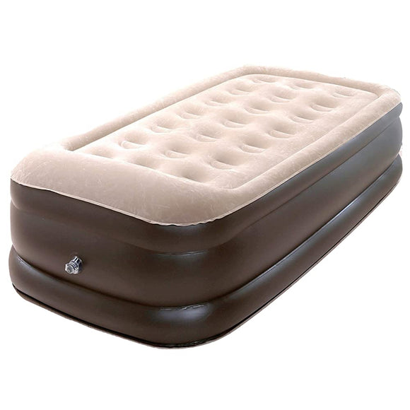 Tac Electric Air Bed, Air Mat, For One Person, Electric Intake Type, Approx. 90 Seconds, Single, Brown