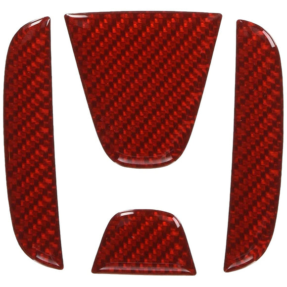 Hasepro 4 CR-Z ZF1 NEH-4R Magical Carbon Neo Honda Rear Front Emblems, Red