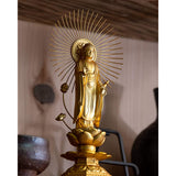 Buddha statue amida nyorai for mito 7.7 inches (19.5 cm) (Gold plated / 24k gold), Buddher: Hideun Makita, Original Sculptor: "Jodo Shinshu otani School (East)", Takaoka Cantar (East)