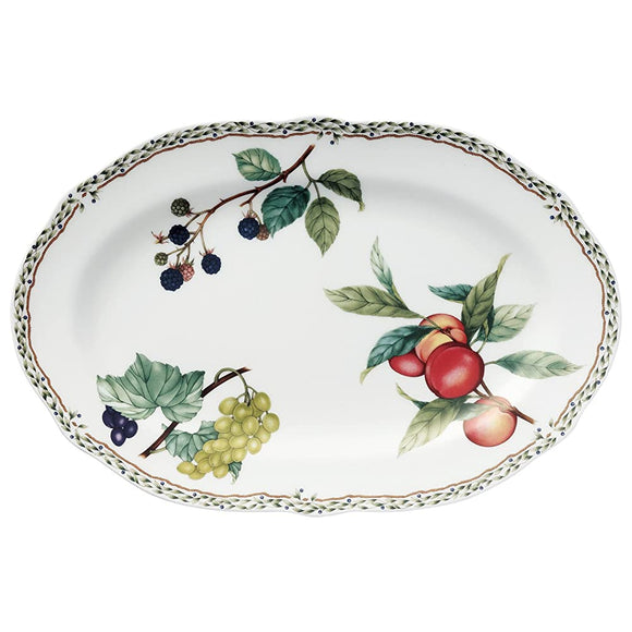 Noritake T97844/4911 Oval Plate, 15.0 inches (38 cm), Orchard Garden, Microwave Safe, Bone China