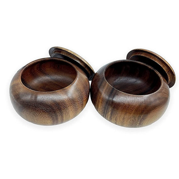 Soshiju Wooden Go Set, Handmade, Can Be Used With Go Stones Up To No. 33, Exquisite Wood Grain, Arabic Wood, Famous Wood, Hard Material, Scratch Resistant, Shatter-Resistant, Natural Wood