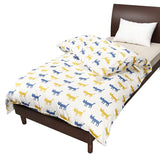 Nishikawa PI02700687 Comforter Cover, Single, Washable, 100% Cotton, Satin, Silhouette Cat, Made in Japan, Yellow