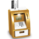 YSN ATM Bank Memory Gold BANK Balance, Automatic Calculation, Time Display, Alarm Function, Set Target Amount