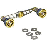 LIVRE Full Comp Reel, Crank (For Left Wind) for Shimano 100 (Titanium P+Gold G)