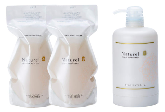 [Moist moisturizing water cream] Naturel SP gel cream [Eco refill 550g x 2 bottles + 1 pump]