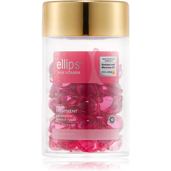 Ellips ellips hair vitamin hair treatment 50 tablets bottle pink