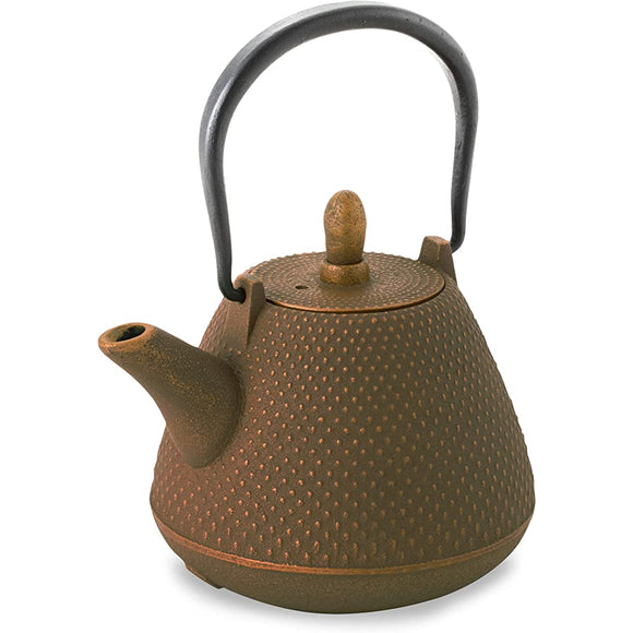 Logistics Associates Nambu Ironware Teapot (Arare Dome 0.4L - Noren Original, Brown, Teapot, Color Pot, Iron Kettle, Iron Teapot, Made in Japan, Enameled Inner Treatment, Tea Strainer, Traditional Crafts, Japanese Tea Pot Souvenir Nambu Ironware Teapot