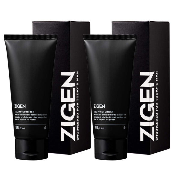 ZIGEN All-in-One Gel Men's Contains 35 Moisturizing Ingredients [Lotion, Essence, Emulsion, Cream, 1 Bottle, 4 Roles] Skin Care (100g x 2 (Approx. 4 Months))