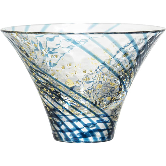 Toyo Sasaki Glass 10783 Japanese Sake Glass, Blue, 2.8 fl oz (80 ml), Cup, Edo Glass, Yachiyo Kiln, Cool Sake Indigo