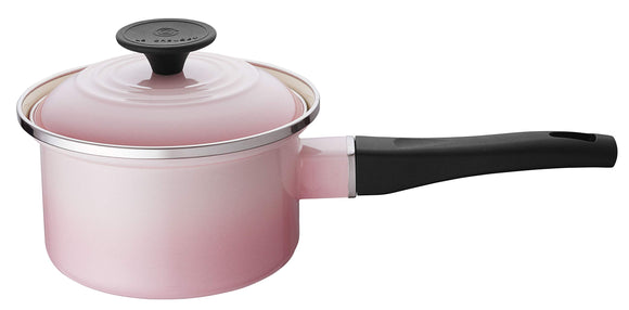 Le Creuset Enameled Pot, EOS Sauce Pan, 5.5 inches (14 cm), Shell Pink, Gas IH Compatible