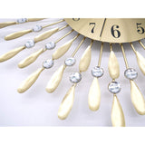 Stylish Wall Clock, Modern Design, Continuous Second Hand, Quiet, Clock, Interior Wall Clock, Gold