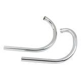 POSH 040051-10 W1 Type EXHAUST PIPE (FOR OUR SLIP-ON MUFFFLERS), Steel Chrome Plated Finish
