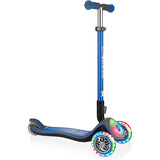 GLOBBER WLGB444700 3-Wheel, Glowing, Ages 3 and Up, Height Adjustable, Outdoor Play, Exercise, Play, Kick Scooter, EliteDeluxeLight, Navy Blue