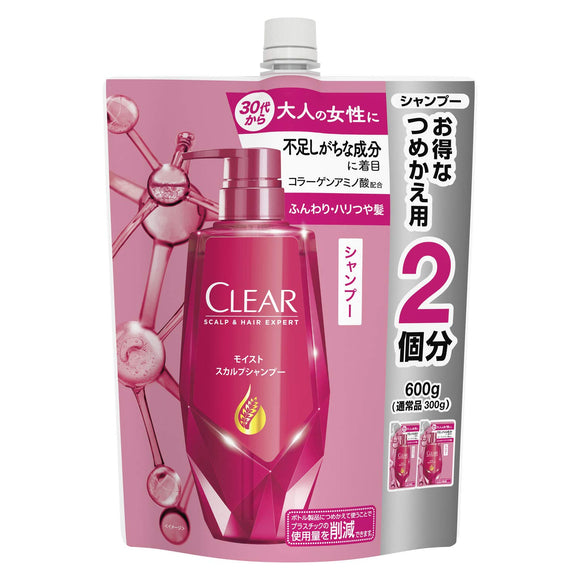 Clear Moist Scalp Shampoo Refill 600G