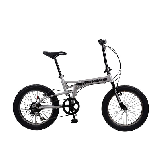 HUMMER 13284 FDB206 FAT-BIKE 20-inch Fat 3.0 Tires, Folding, Powerful Bicycle, Shimano 6-Speed / Front and Rear V Brake System