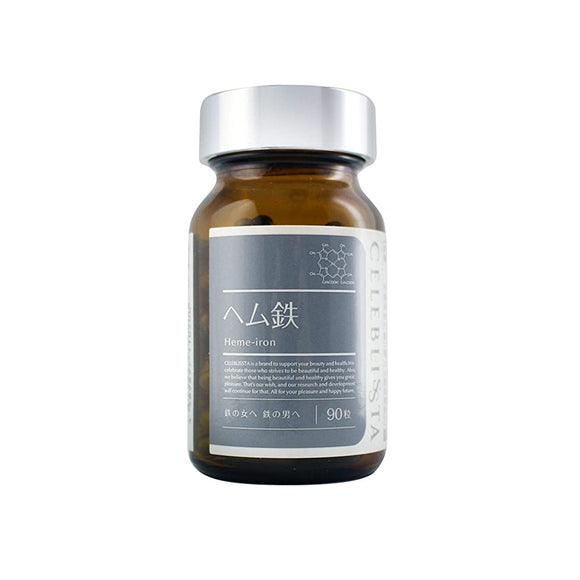 CELEBLISTA Supplement Heme Iron 30 Days (90 Tablets / 9mg per 3 Tablets) Basic Supplement Iron Supplement Vitamin Mineral Formula (Made in Japan)