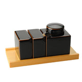 Hakusan Pottery 3-Piece Conditioning Set (Includes Wooden Stand)