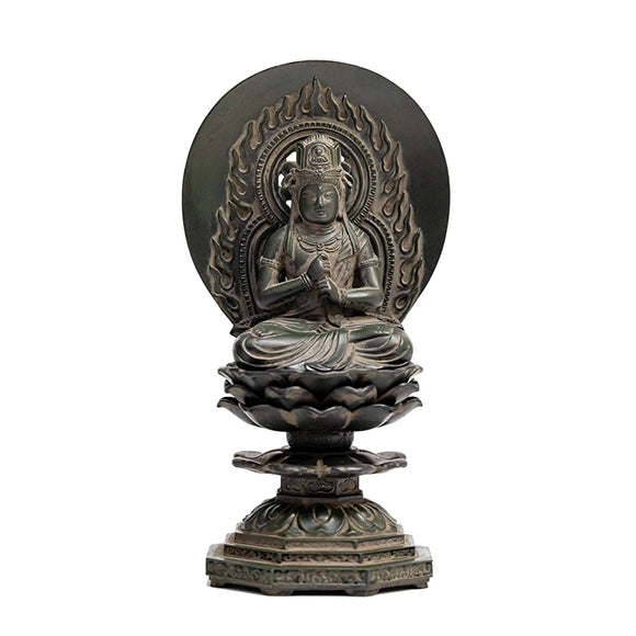 Buddha Statue Dainichi Nyorai, 6.1 inches (15.5 cm) (Old Bronze), Buddhist: Hideun Makita Prototype: (born in new year), Zodiac Defender, Honzo, Takaoka Copper