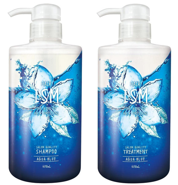 ISM Salon Quality Hair Care Shampoo Treatment Set Aqua Blue