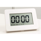 GRUS GRS201 Table Clock, Large Screen, Loud Timer, White