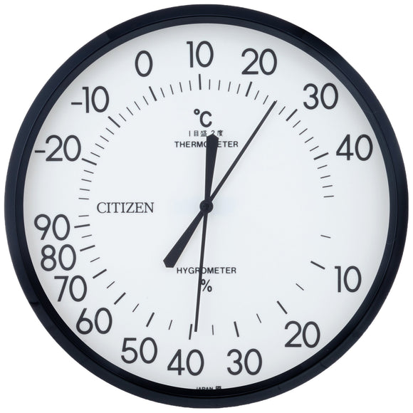 Citizen TM-42 Thermometer, Hygrometer, Analog, Wall Clock Style