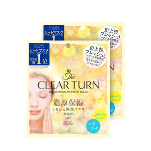 KOSE KOSE CLEAR TURN PREMIUM FRESH MASK (Haritsuya) 3 times with 2P sample face pack