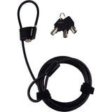 CAPTAIN STAG Y-7296/Y-7297 Bicycle Key Lock, Wire Lock, Double Loop Lock, Lightweight, Removable, Diameter 0.2 inches (4.8 mm), Length 6.6 ft (2 m), Black