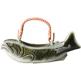 Soho Kiln 359-36-313 Ceramic Sake Pot, Oribe Buki, Iwana, Bone Sake, Small, 13.5 fl oz (400 cc)