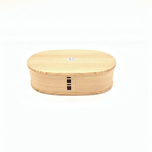 Akita Cedar 2460 Bending Wappa Oval Bento (Large)