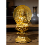 Buddha Statue, Dainichi Nyorai, 6.1 inches (15.5 cm) (Gold Plated/24 karat) Buddhist Hideyo Makita Original Sculpture (Unknown Year Born), 12 Supporting Honzon Zodiac, Takaoka Copper ware (Mahichi