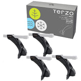 TERZO by Piaa EF3TM ROOF RACK, Base Carrier, Foot, 4 Pieces, Rain Gutter Type, Black, FOR Standard Roof Vehicle ONLY, With Lock