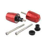 POSH 033689-02 Handlebar End, Ultra Heavyweight Bar End Type 2, Genuine Kawasaki Handle, M6 Type, Red
