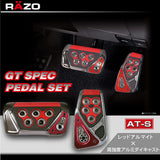 For carmate cars [Full-scale GT pedal set] Razo GT SPEC AT-S Aluminum Die Cast Red Alumite Axel Brake Cover RP101RE