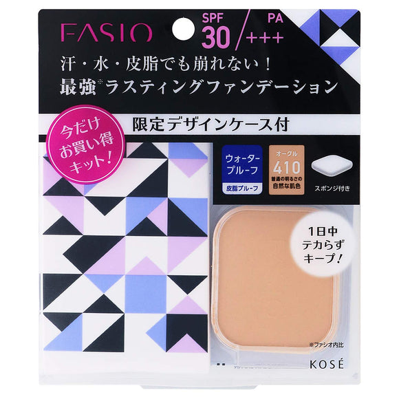 FASIO Lasting Foundation WP Kit 3 410 Ocher Normal Light Natural Skin Color 10g