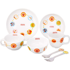 Let's Go! Anpanman 152751 Reinforced Porcelain Gift Set, Children's Tableware