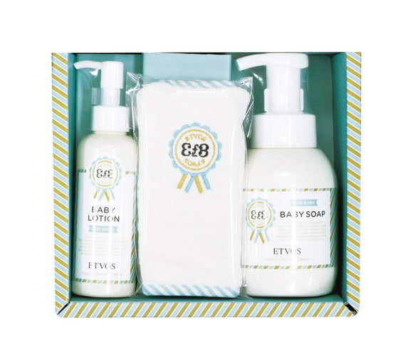 ETVOS Baby Gift Set [Lotion Body Soap Imabari Towel Style] Baby Gift Preservative Free Domestic Skin Care Baby Newborn Boy Girl