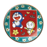 Kaneshotouki 008770 Doraemon Dish, Small Plate, Bean Plate, Approx. 2.4 inches (6 cm), Set of 5, Kutani Ware Made in Japan, Red