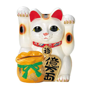 Tokoname Ware Plum Tsuki-yaku Yaku Yakata Treasure Cat Piggy Bank 10.2 inches (26 cm) Billion Cars