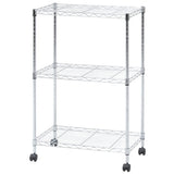 Fuji Trading Metal Rack 3 Levels Width 60cm With Chrome Plated Casters 91785