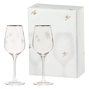 Narumi GW4065-63393AAZ Glass Works Snow & Star Pair Wine Glass, 11.8 fl oz (340 cc), Set of 2