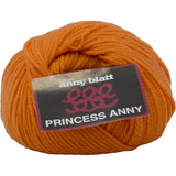 Puppy Princess Annie Yarn, Rich 554, Orange Type, 1.4 oz (40 g), Approx. 44.9 ft (112 m), Set of 10