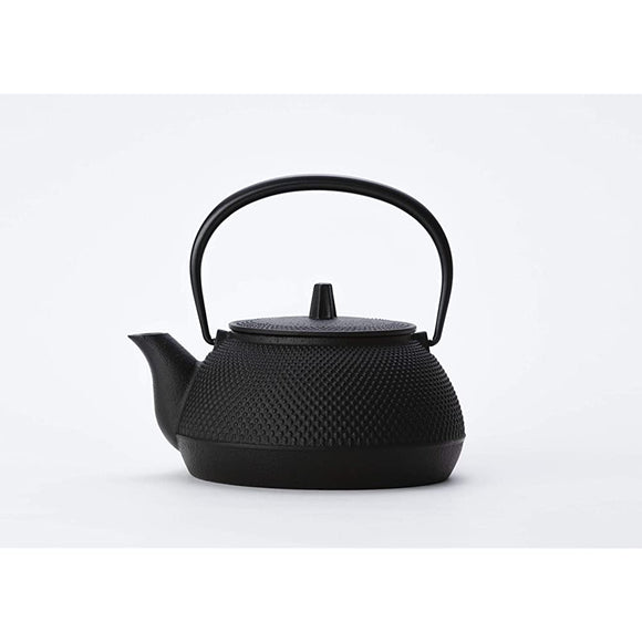 Iwachu 12822 Iron Kettle, Black Grill, 1.2 gal (0.65 L), Multi-Use Teapot, Type 5, New Arare, Induction Compatible