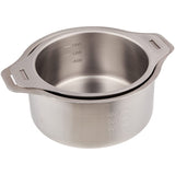 Wahei Freiz Tsubamesanjo EM-028 Removable Handle Pot, Set of 2, 5.5 inches (14 cm), 6.3 inches (16 cm), Stainless Steel, Induction Compatible