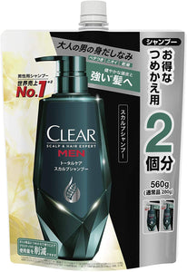 CLEAR Total Care Scalp Shampoo Green Refill 560g