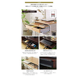 Iwatsuki IWP-65NA Computer Desk, High Type, Width 29.5 x Depth 20.5 x Height 53.8 inches (75 x 52 x 134 cm), With Shelf and Drawer Casters, Natural