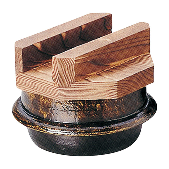 2 Guraku Pot, Black American Glaze, With Wood Lid